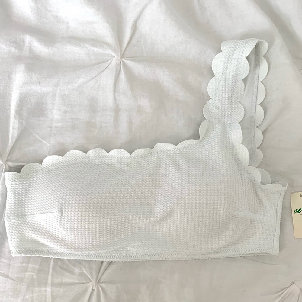 Aerie White Bikini Top Bandeau